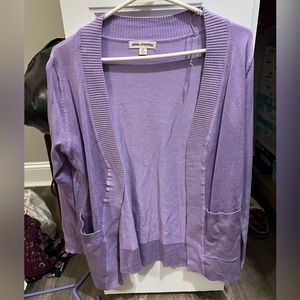 Purple cardigan